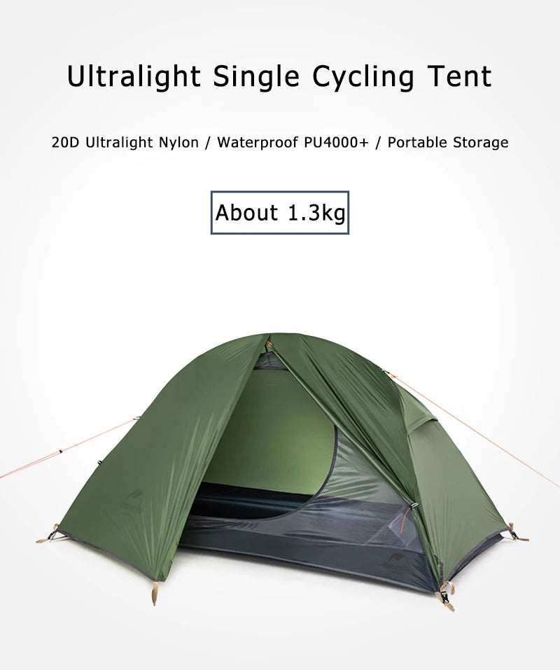 Naturehike Ultralight 1-Person Waterproof Backpacking Tent