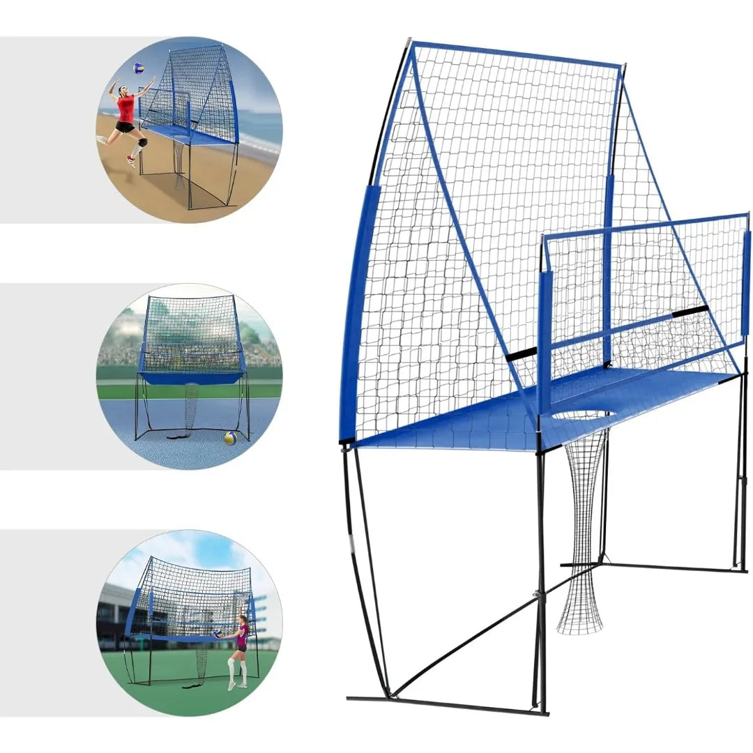 3-in-1 Volleyball Training Net with Rebounder & Bag