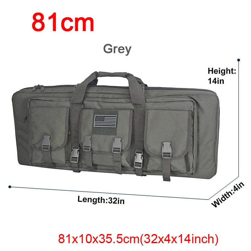 LQARMY Tactical Double Rifle Case with MOLLE & Backpack Straps