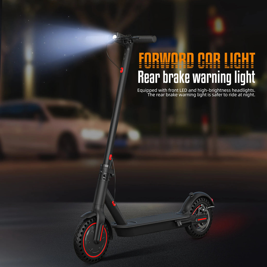 350W Foldable Electric Scooter with APP & Dual Brakes