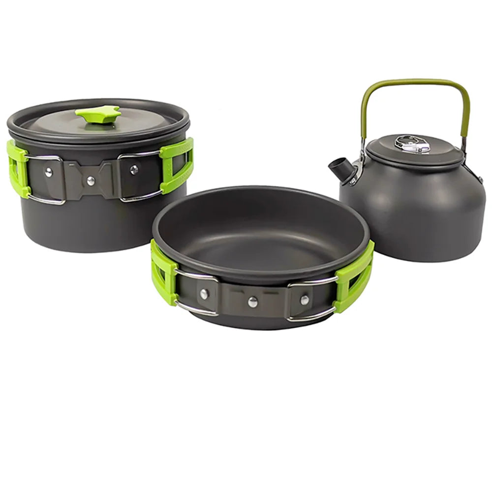 Camping Cookware & Tableware Set for 2–3 People
