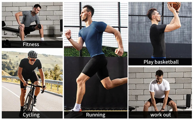 Men’s Compression Workout T-Shirt Quick-Dry Baselayer