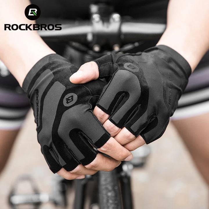 ROCKBROS Men’s Fingerless Cycling Gloves – Summer