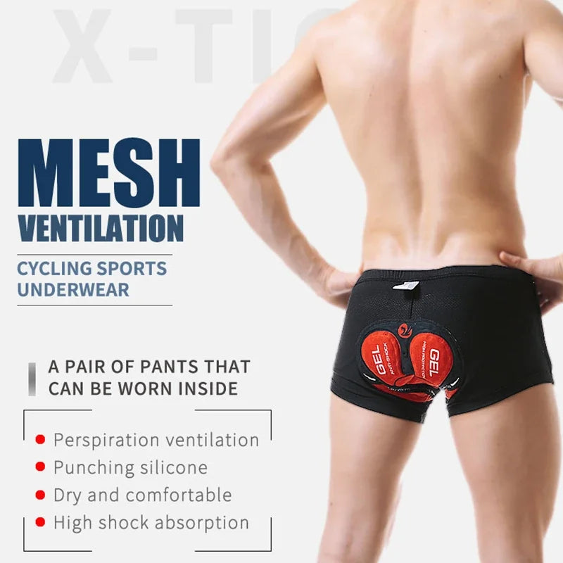 X-Tiger Men’s MTB Cycling Shorts with 5D Gel Pad