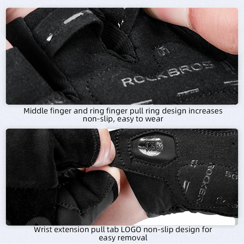 ROCKBROS Men’s Fingerless Cycling Gloves – Summer