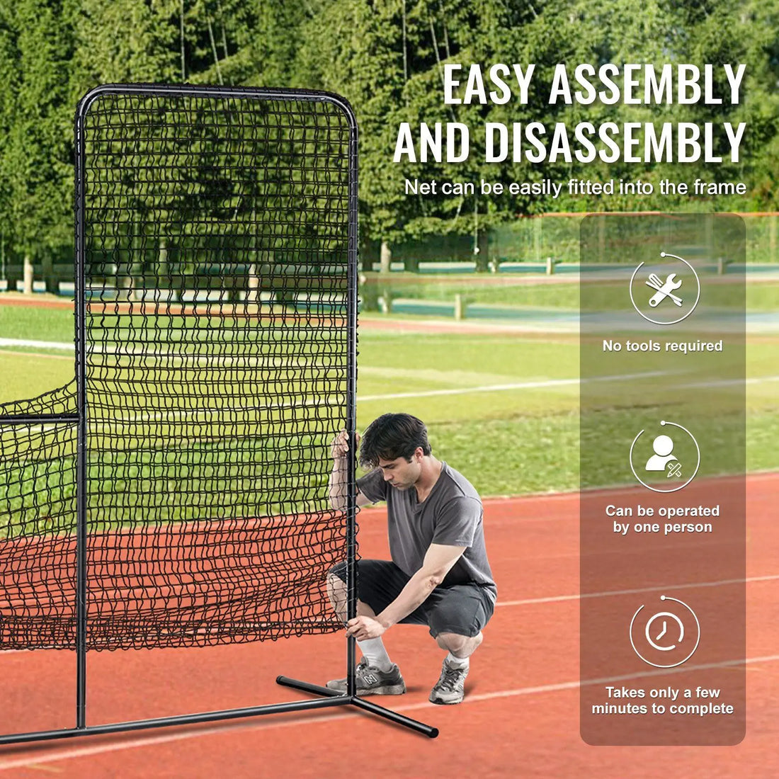 7x7 ft Baseball/Softball L Screen with Carry Bag
