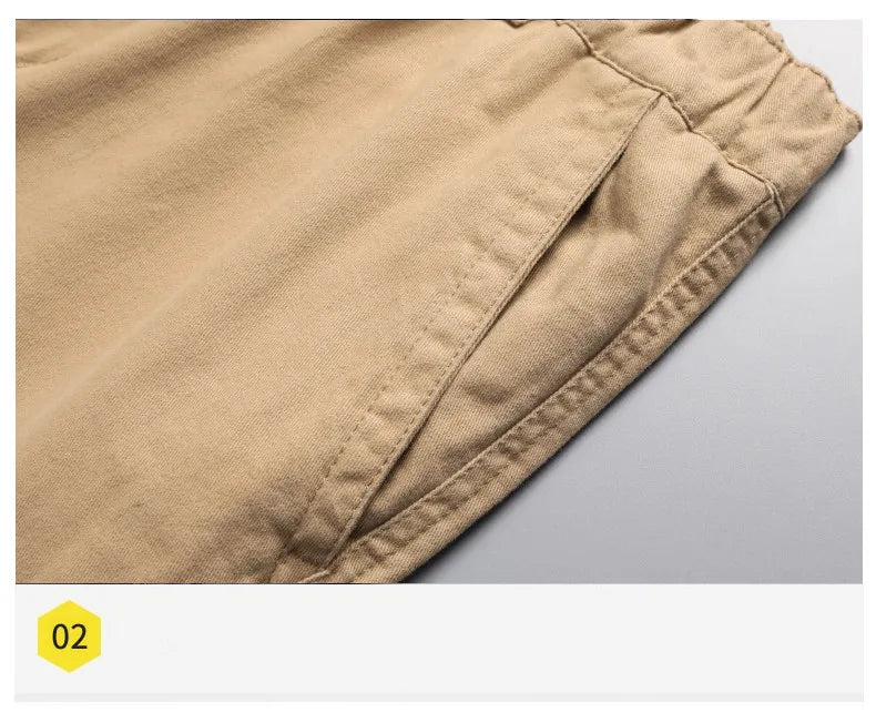 Men's Tactical Cotton Jogger Pants with Large Pockets