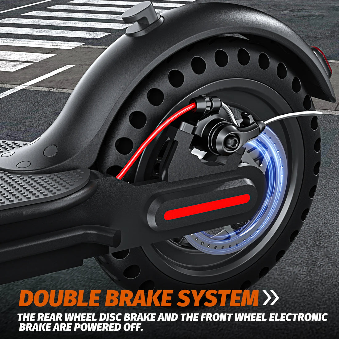 350W Foldable Electric Scooter with APP & Dual Brakes
