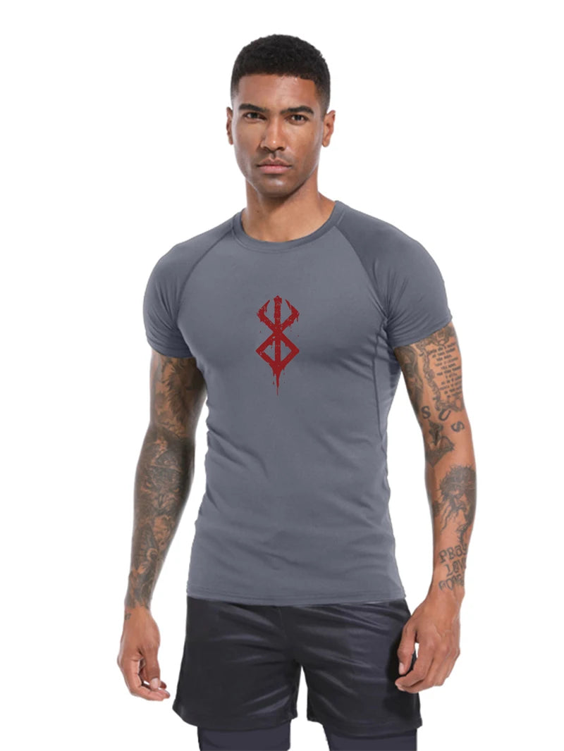 Men’s Compression Workout T-Shirt Quick-Dry Baselayer