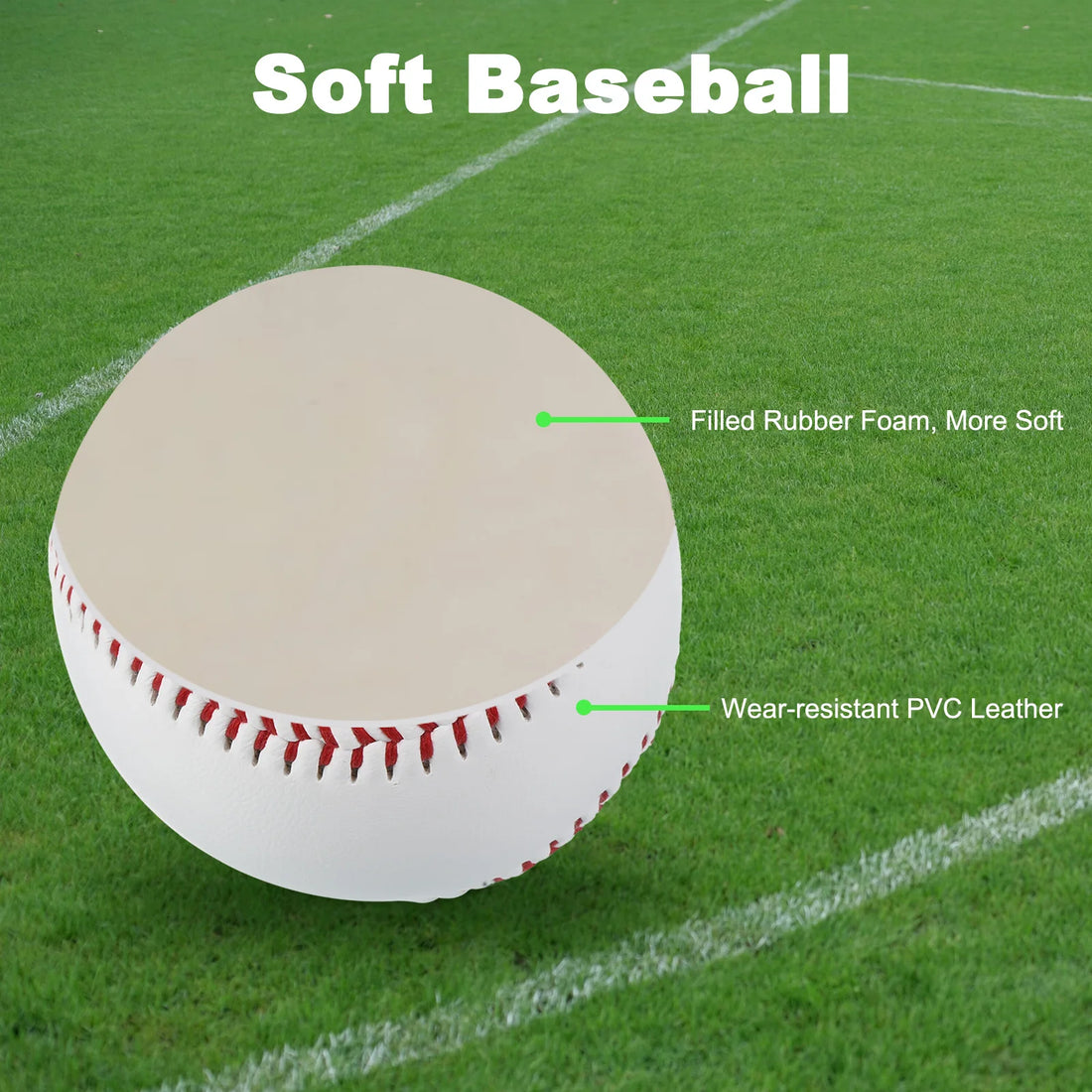 9" Leather Training Baseballs – 6 Pack