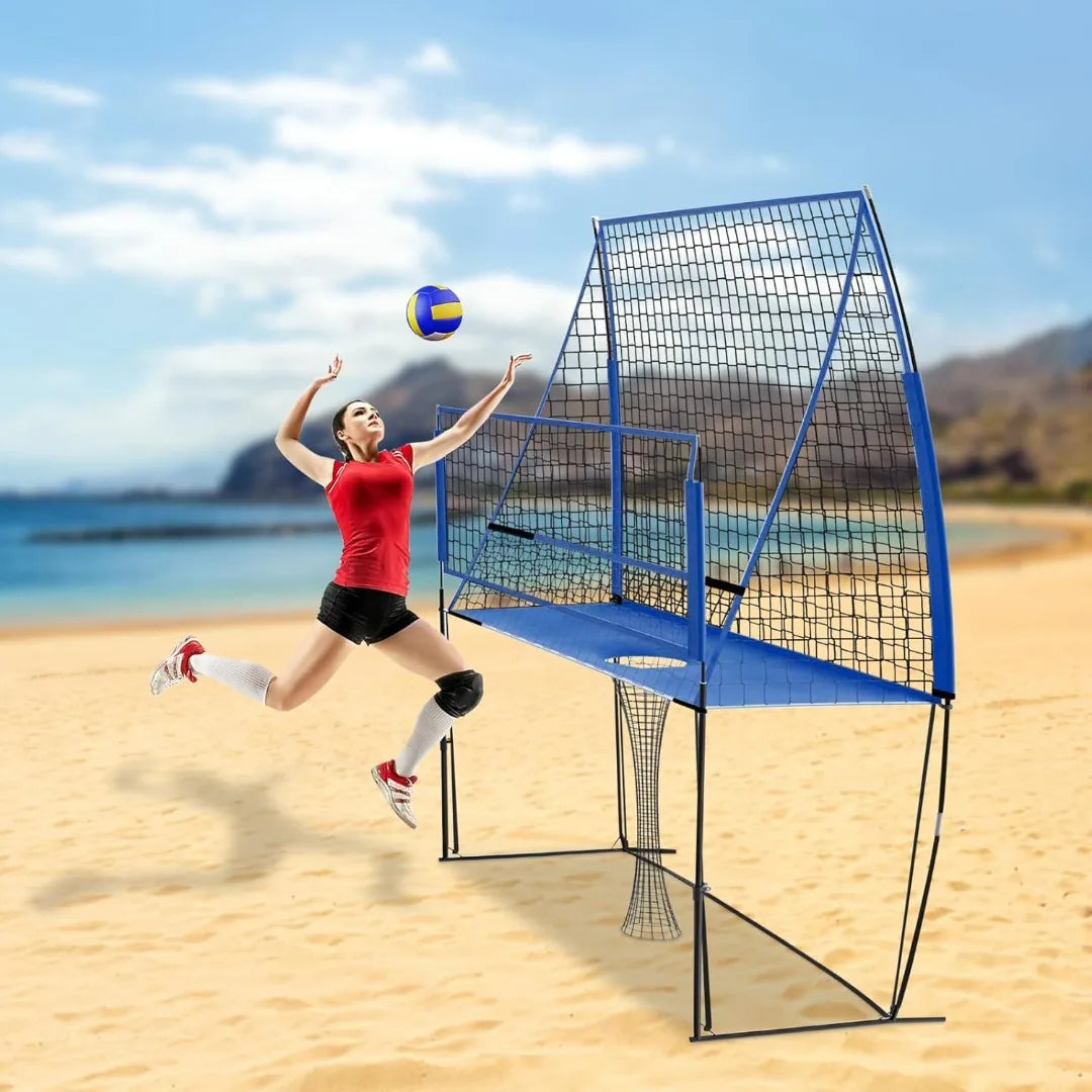 3-in-1 Volleyball Training Net with Rebounder & Bag