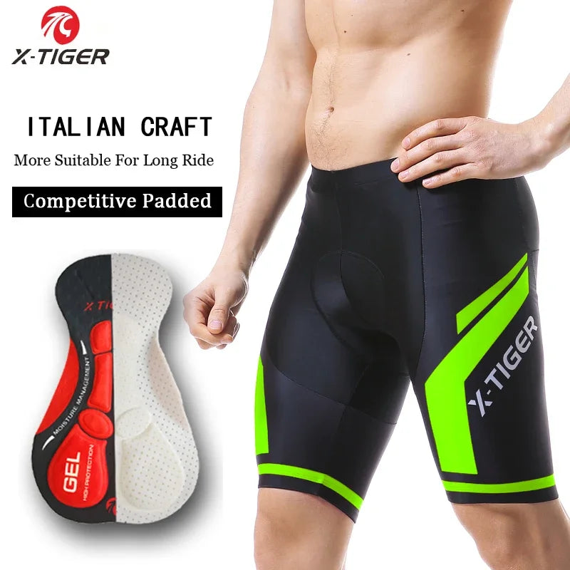 X-TIGER Pro Cycling Bib Shorts with 5D Gel Pad