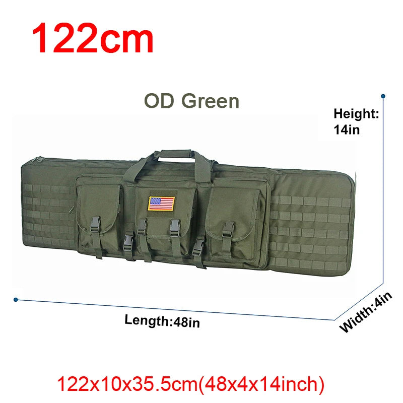 LQARMY Tactical Double Rifle Case with MOLLE & Backpack Straps