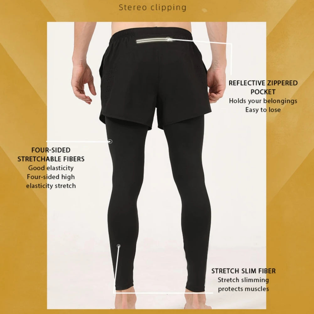 Men's 2-in-1 Basketball Running Shorts