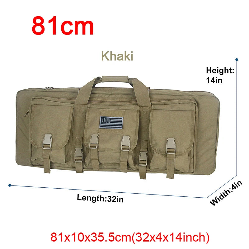 LQARMY Tactical Double Rifle Case with MOLLE & Backpack Straps