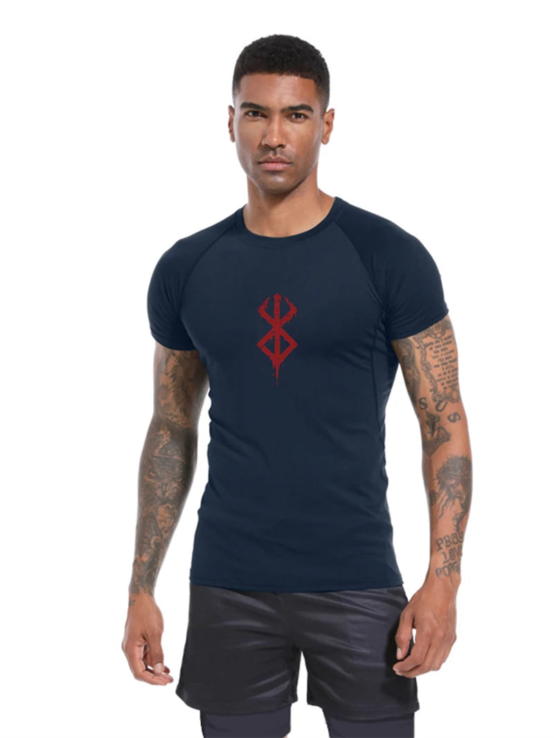 Men’s Compression Workout T-Shirt Quick-Dry Baselayer