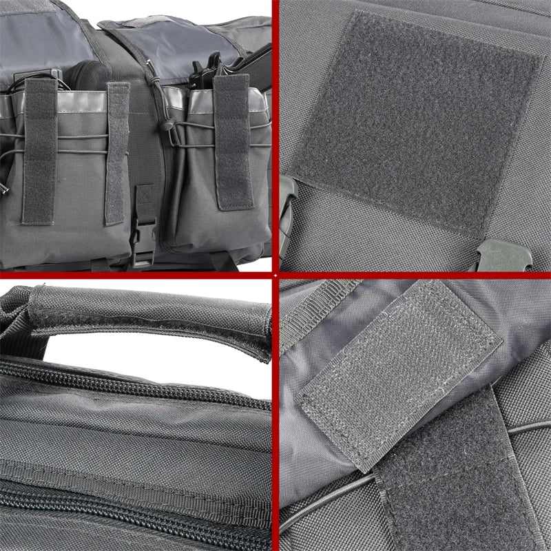 LQARMY Tactical Double Rifle Case with MOLLE & Backpack Straps