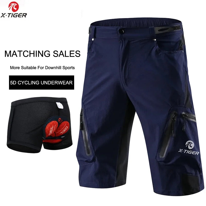 X-Tiger Men’s MTB Cycling Shorts with 5D Gel Pad
