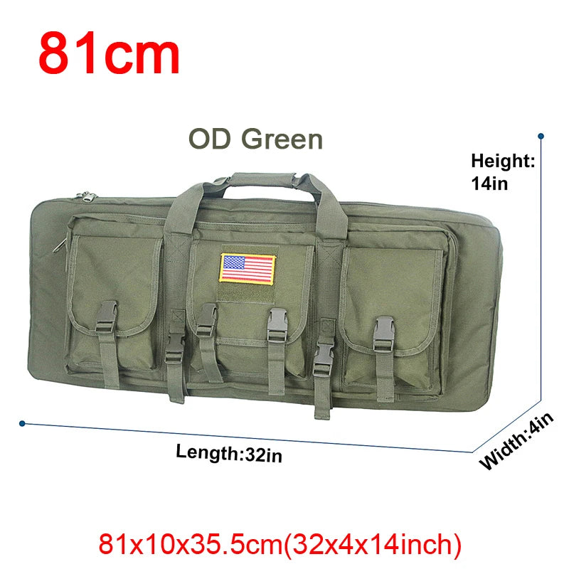 LQARMY Tactical Double Rifle Case with MOLLE & Backpack Straps
