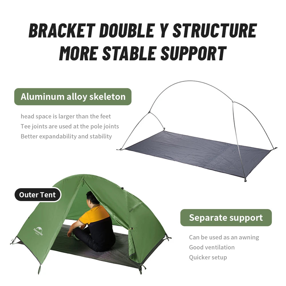 Naturehike Ultralight 1-Person Waterproof Backpacking Tent