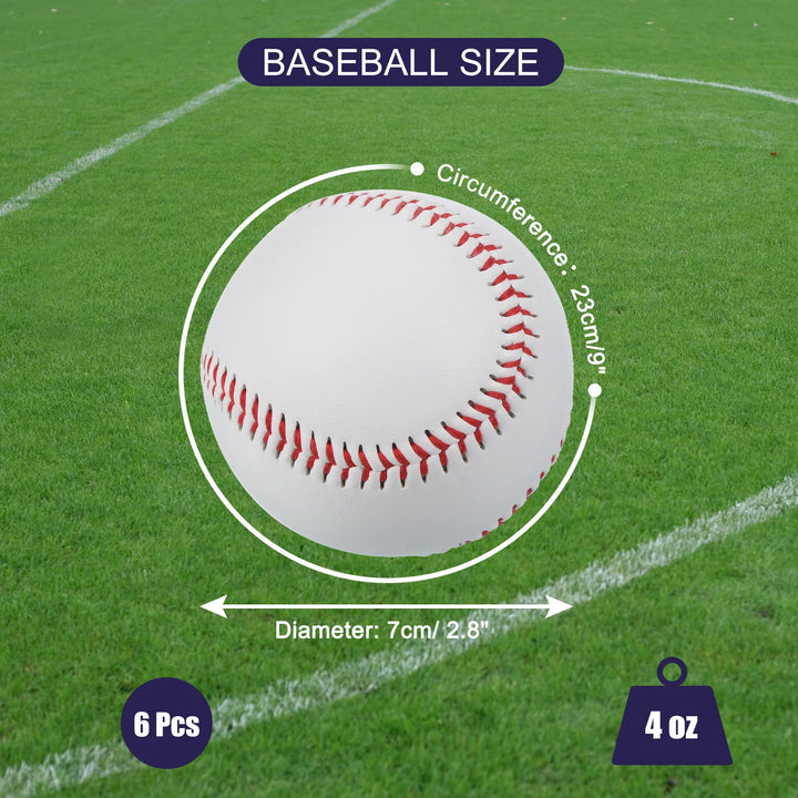 9" Leather Training Baseballs – 6 Pack