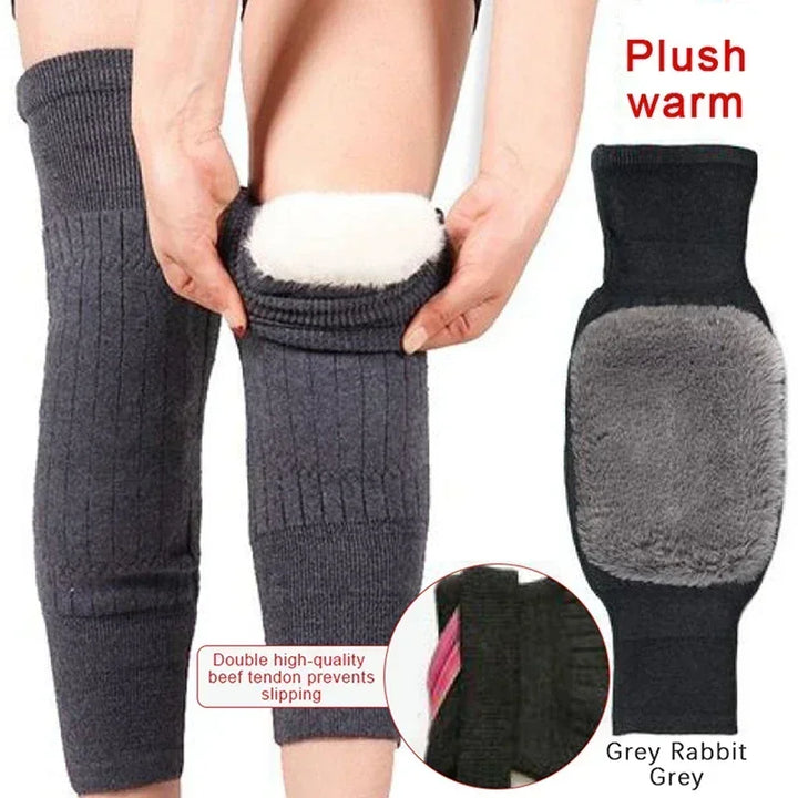 Winter Warm Rabbit Fur Knee Pads