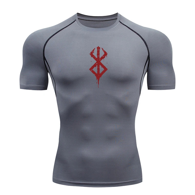 Men’s Compression Workout T-Shirt Quick-Dry Baselayer