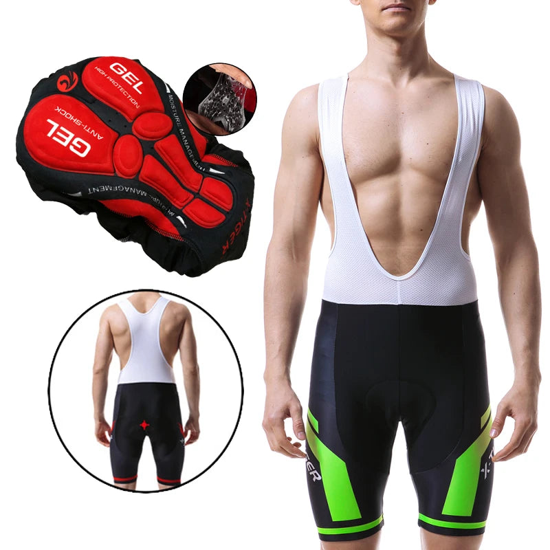 X-TIGER Pro Cycling Bib Shorts with 5D Gel Pad