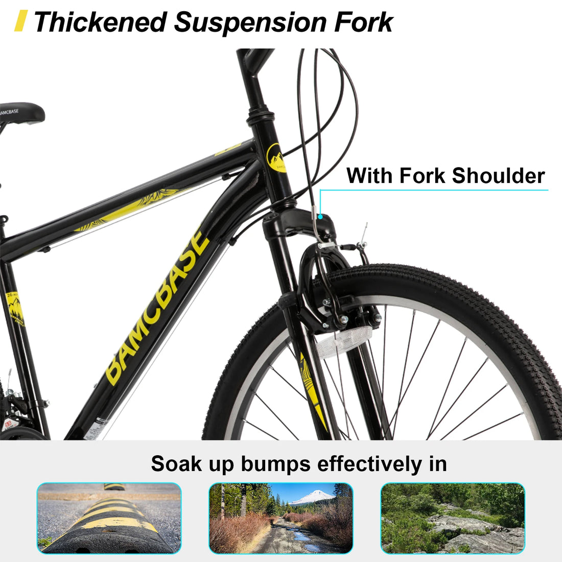 Hiland 26/27.5" Mountain Bike with 21 Speeds & Steel Frame
