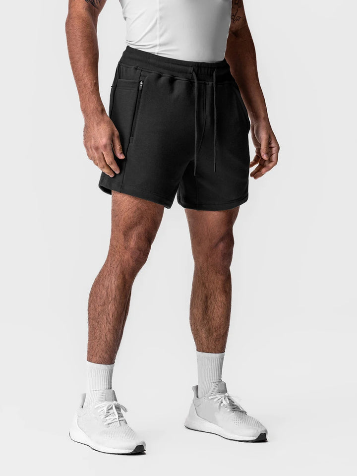 Men’s Elastic Waist Gym Shorts with Pockets