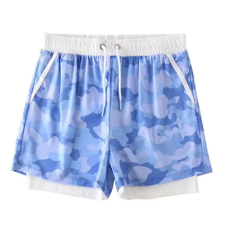 Kids’ Summer Mesh Sports Shorts – 2-in-1 Design
