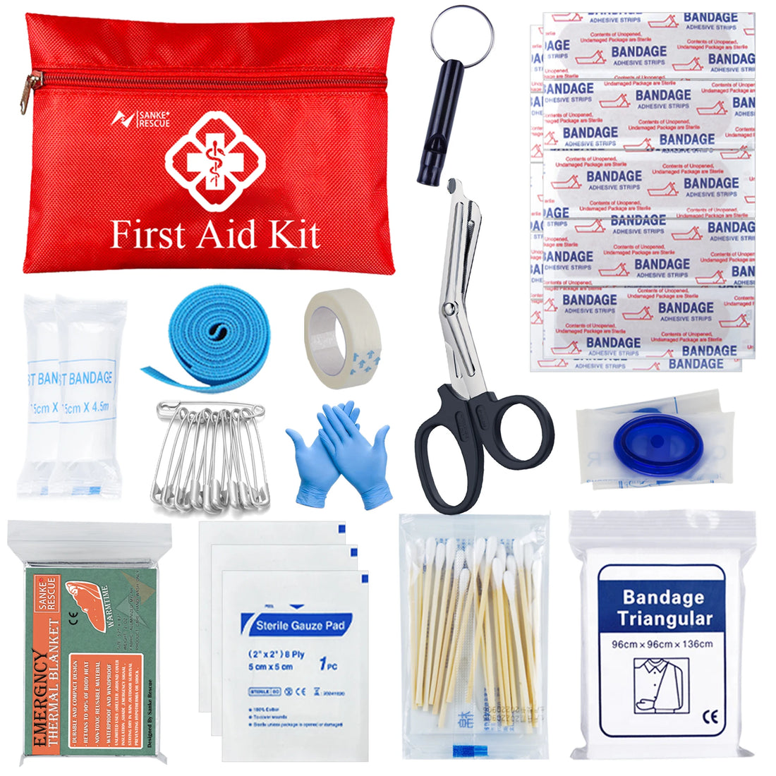 Survival First Aid Kit with MOLLE & Trauma Gear for Outdoors