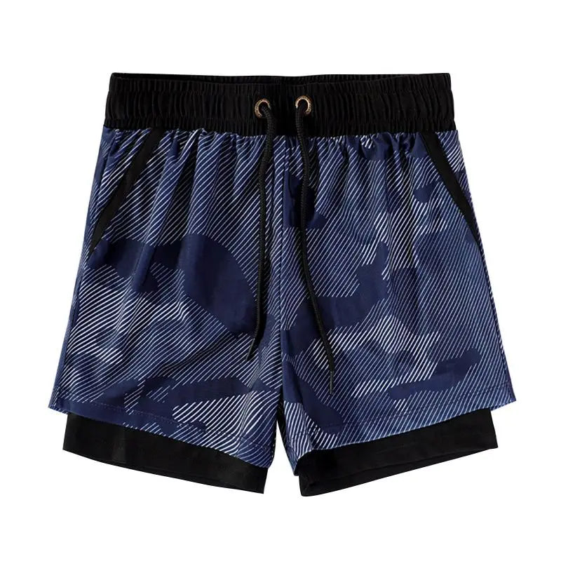 Kids’ Summer Mesh Sports Shorts – 2-in-1 Design
