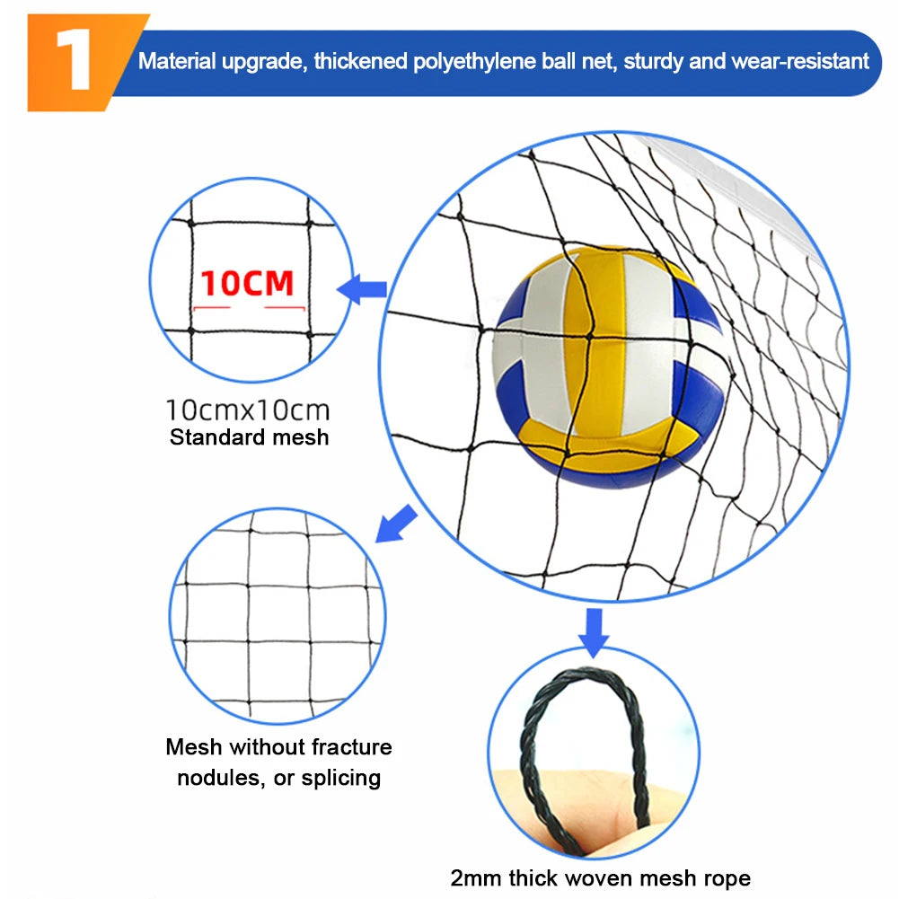 Upgraded Outdoor Volleyball Net – Weather & Tear Resistant