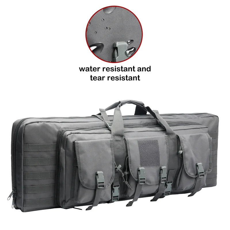 LQARMY Tactical Double Rifle Case with MOLLE & Backpack Straps