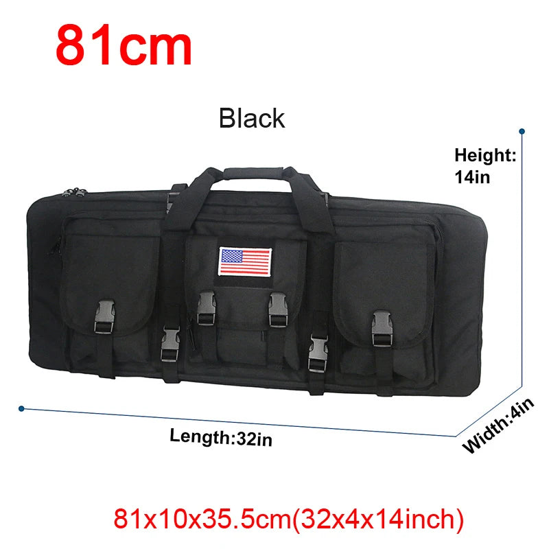 LQARMY Tactical Double Rifle Case with MOLLE & Backpack Straps