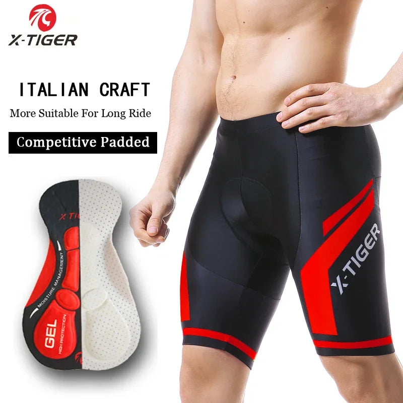 X-TIGER Pro Cycling Bib Shorts with 5D Gel Pad
