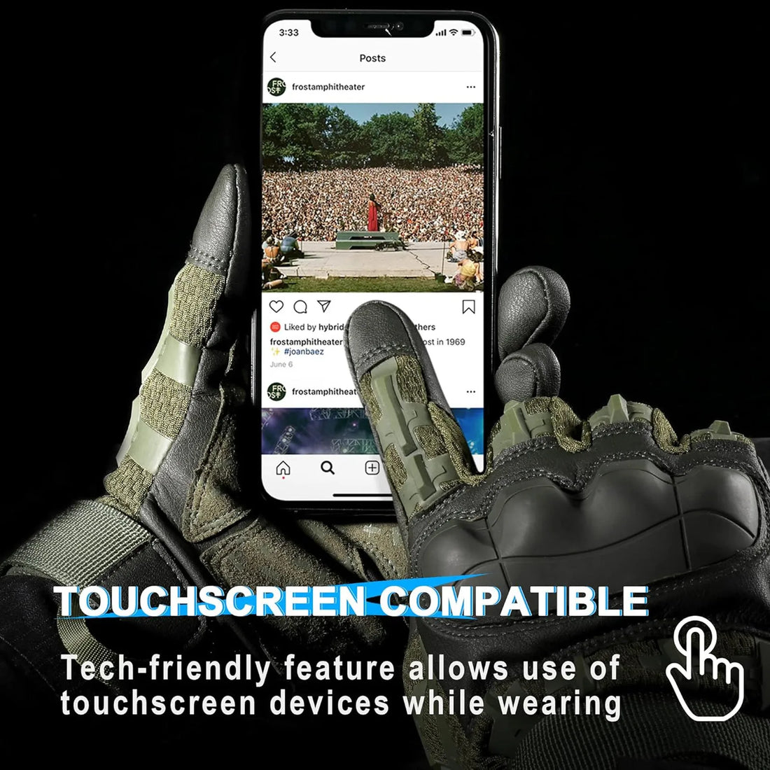 Men’s Tactical Full Finger Impact Gloves