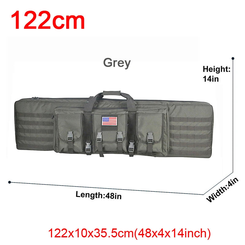 LQARMY Tactical Double Rifle Case with MOLLE & Backpack Straps