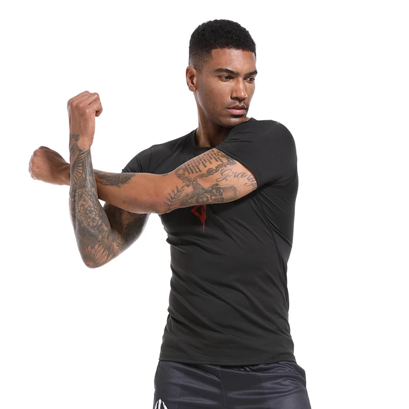 Men’s Compression Workout T-Shirt Quick-Dry Baselayer