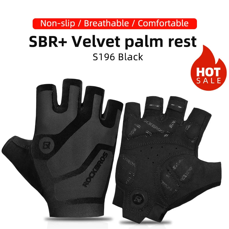 ROCKBROS Men’s Fingerless Cycling Gloves – Summer