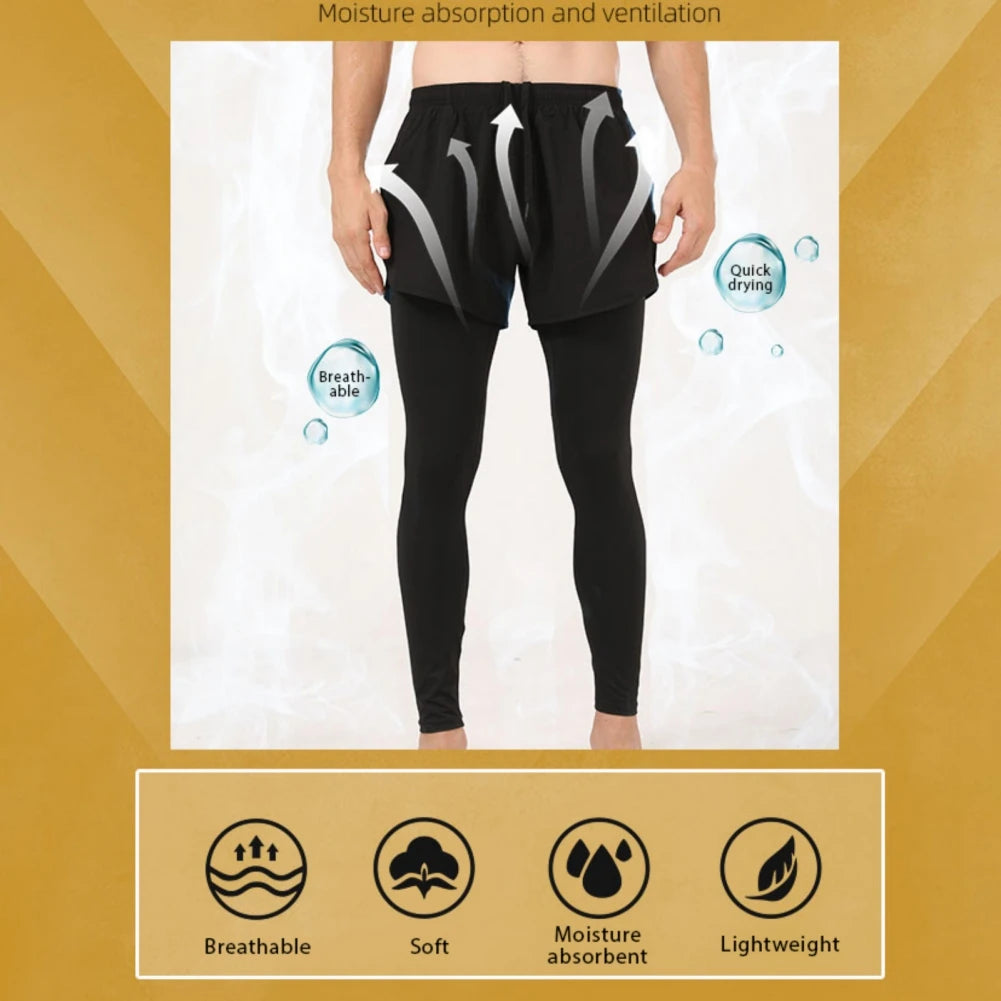 Men's 2-in-1 Basketball Running Shorts