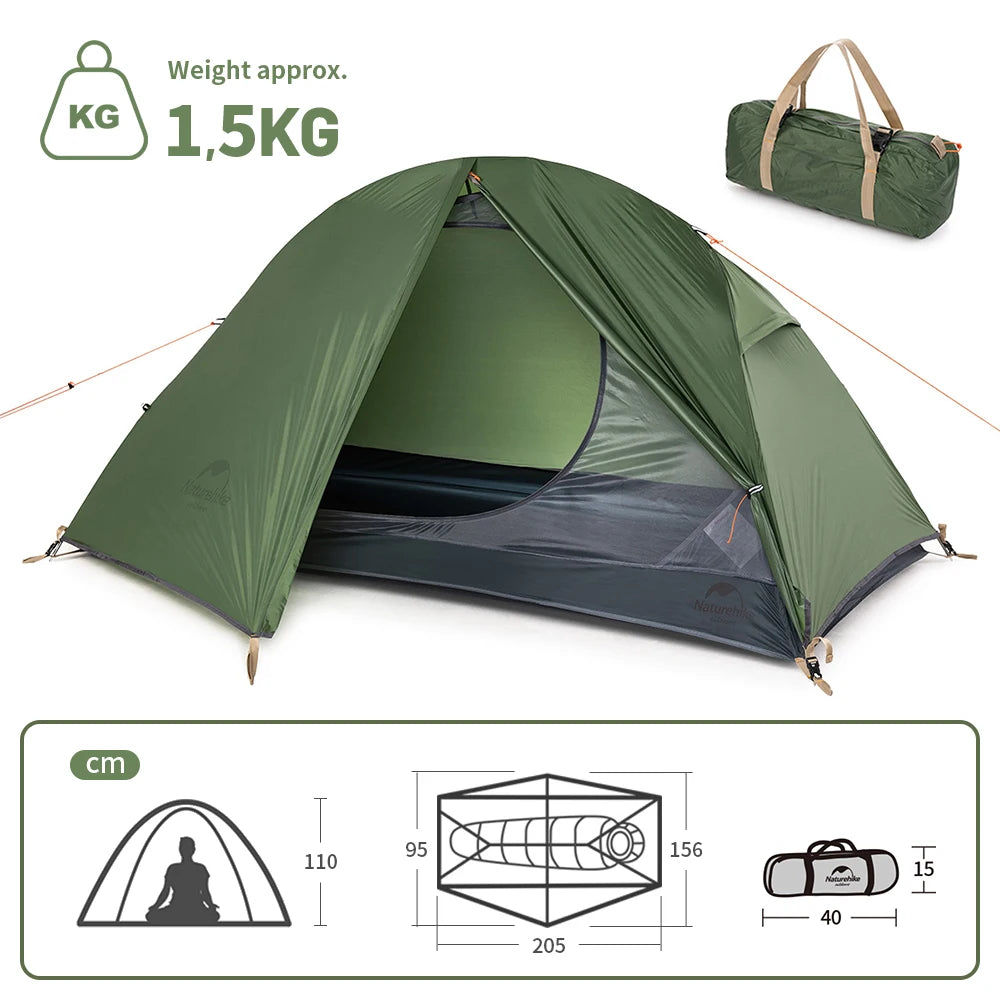 Naturehike Ultralight 1-Person Waterproof Backpacking Tent