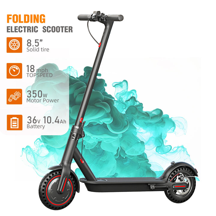 350W Foldable Electric Scooter with APP & Dual Brakes