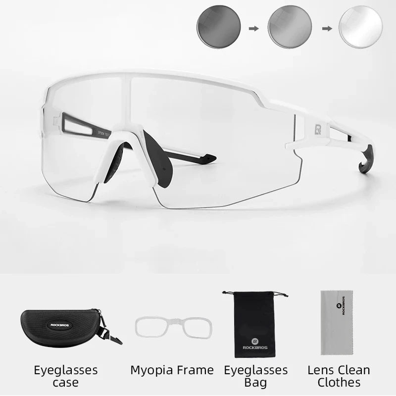 ROCKBROS Cycling Photochromic Polarized Lens Bike Glasses