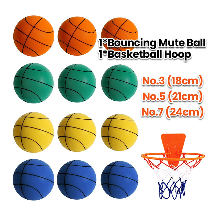 Indoor Silent Bouncing Basketball – Size 3/5/7