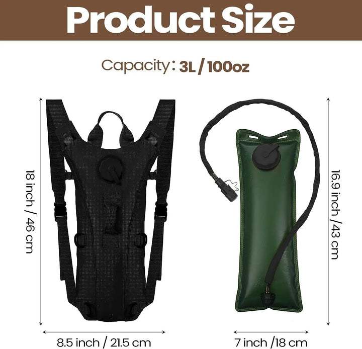 Sport Hydration Pack Backpack with 3L Water Bladder