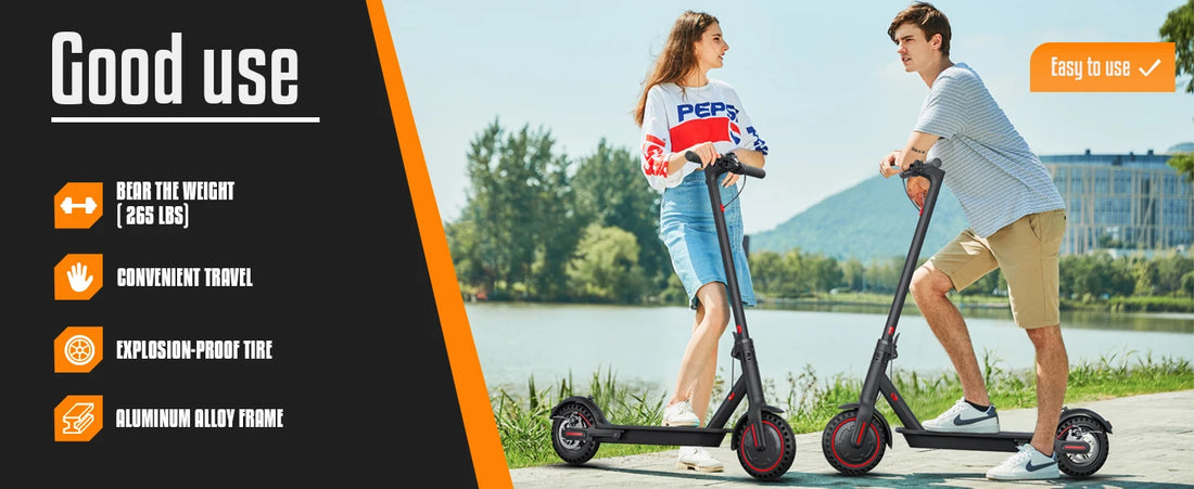 350W Foldable Electric Scooter with APP & Dual Brakes