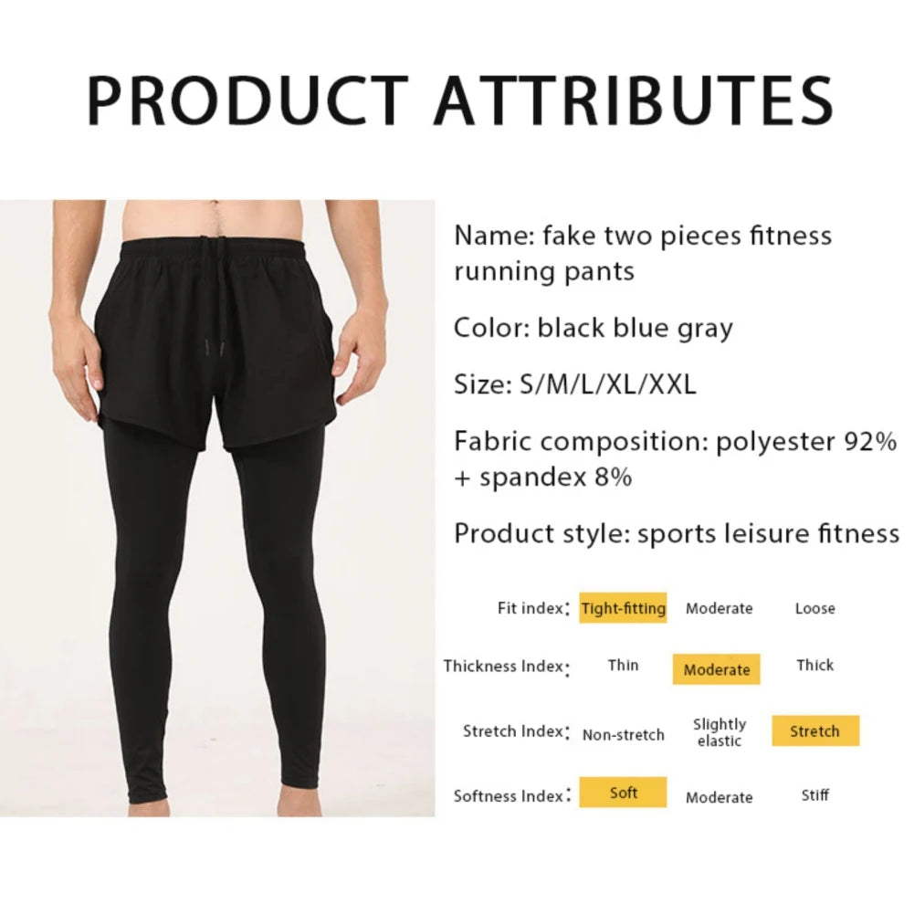 Men's 2-in-1 Basketball Running Shorts