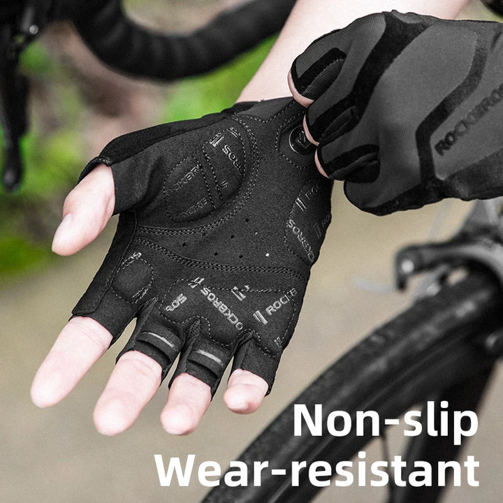 ROCKBROS Men’s Fingerless Cycling Gloves – Summer